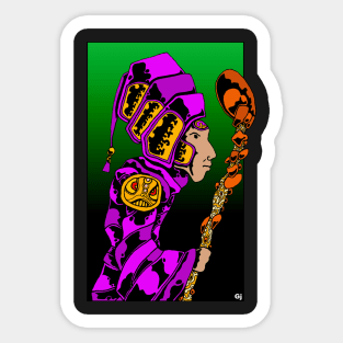 Wizard of the Purple Domain Sticker